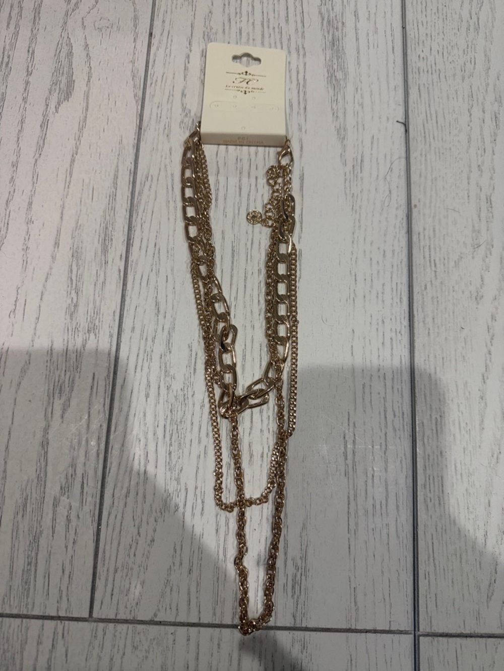 Multi-Strand Gold Layered Necklace for Women